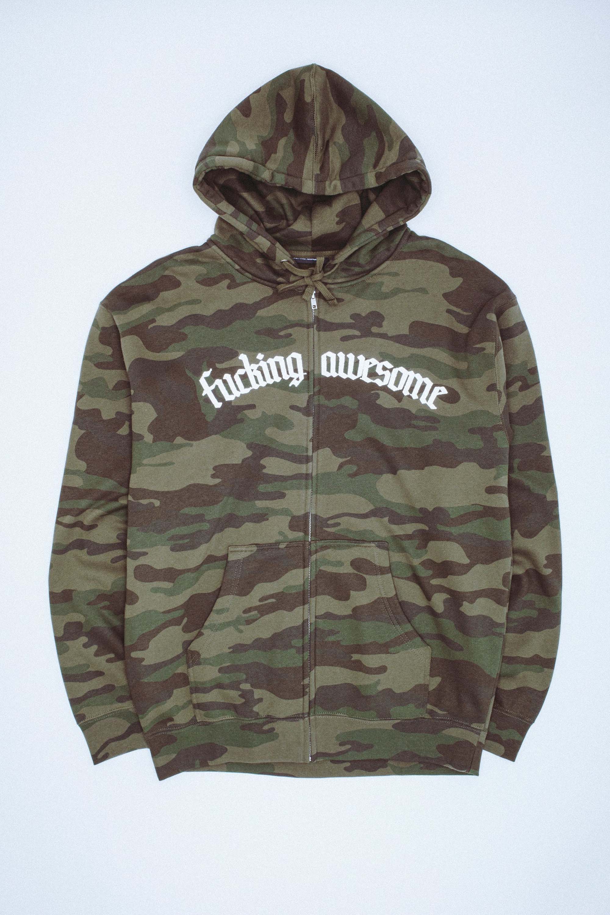 BLACKLETTER LOGO ZIPPED HOODIE