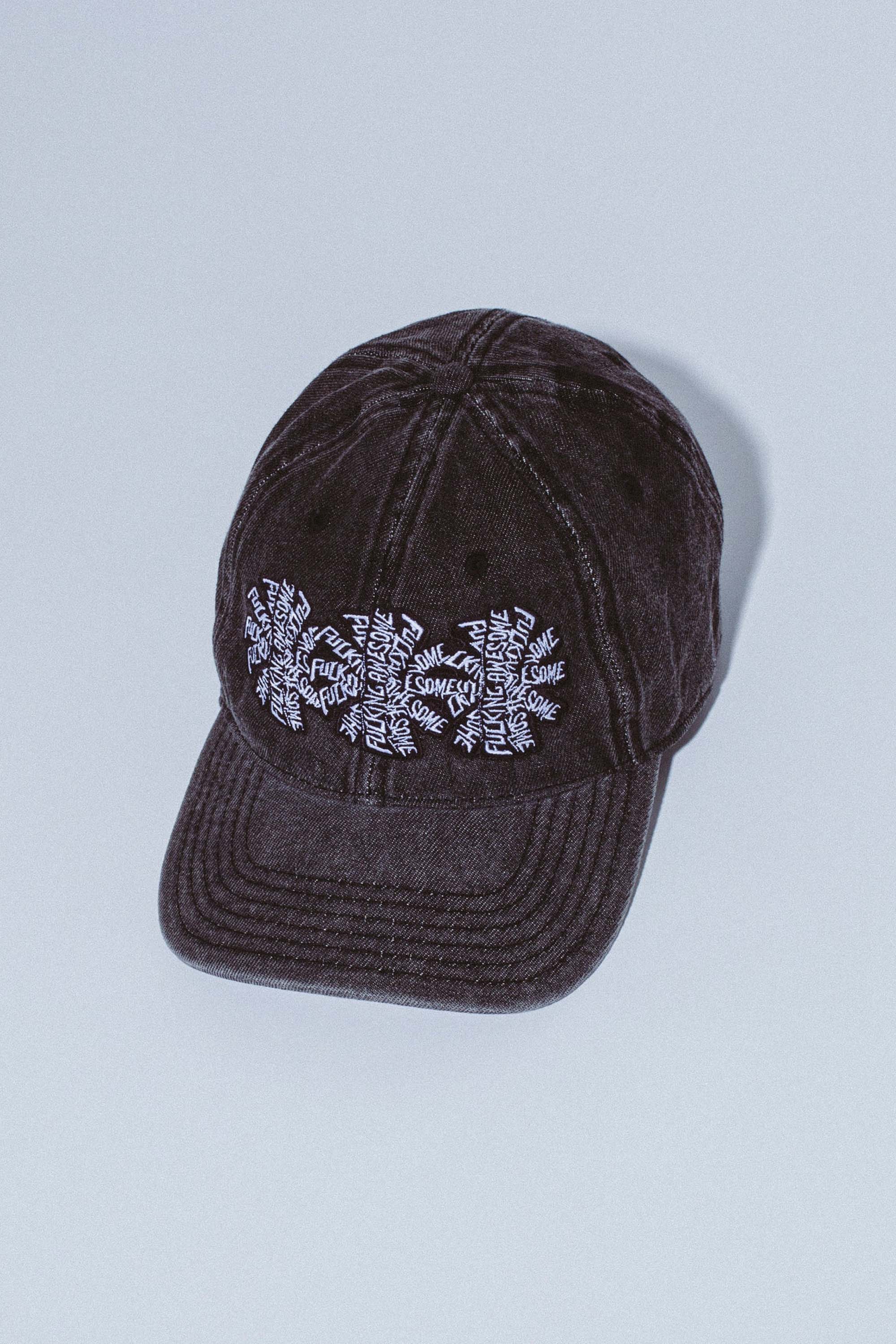 THREE SPIRAL WASHED DENIM 6-PANEL HAT