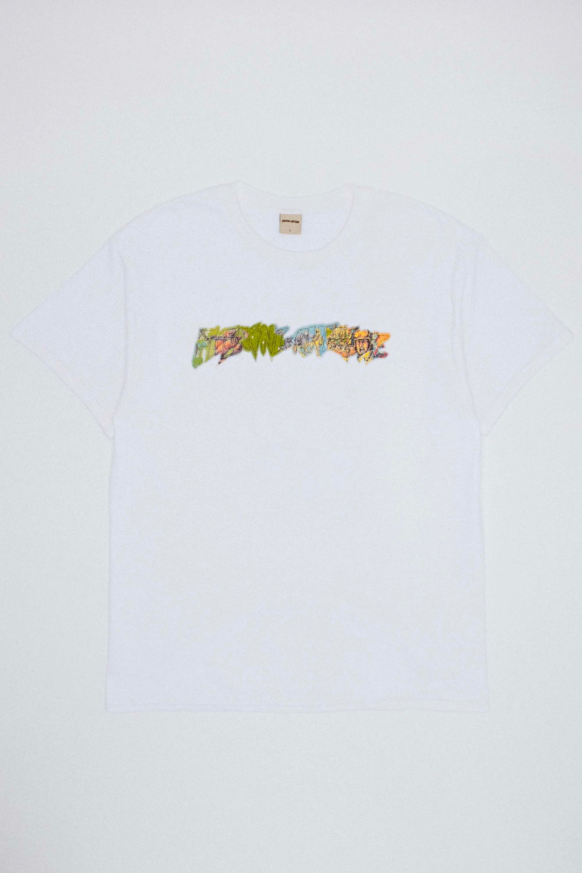 WHITE GIMME SOME TRUTH STAMP LOGO TEE