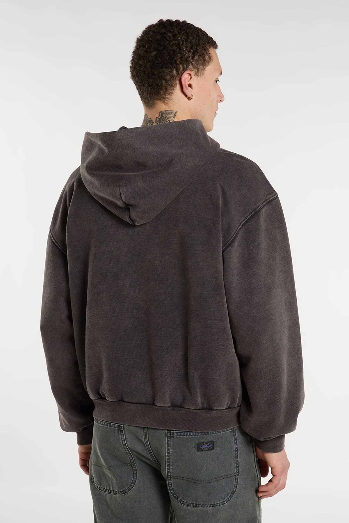 BAKER ZIPPED HOODIE BLACK