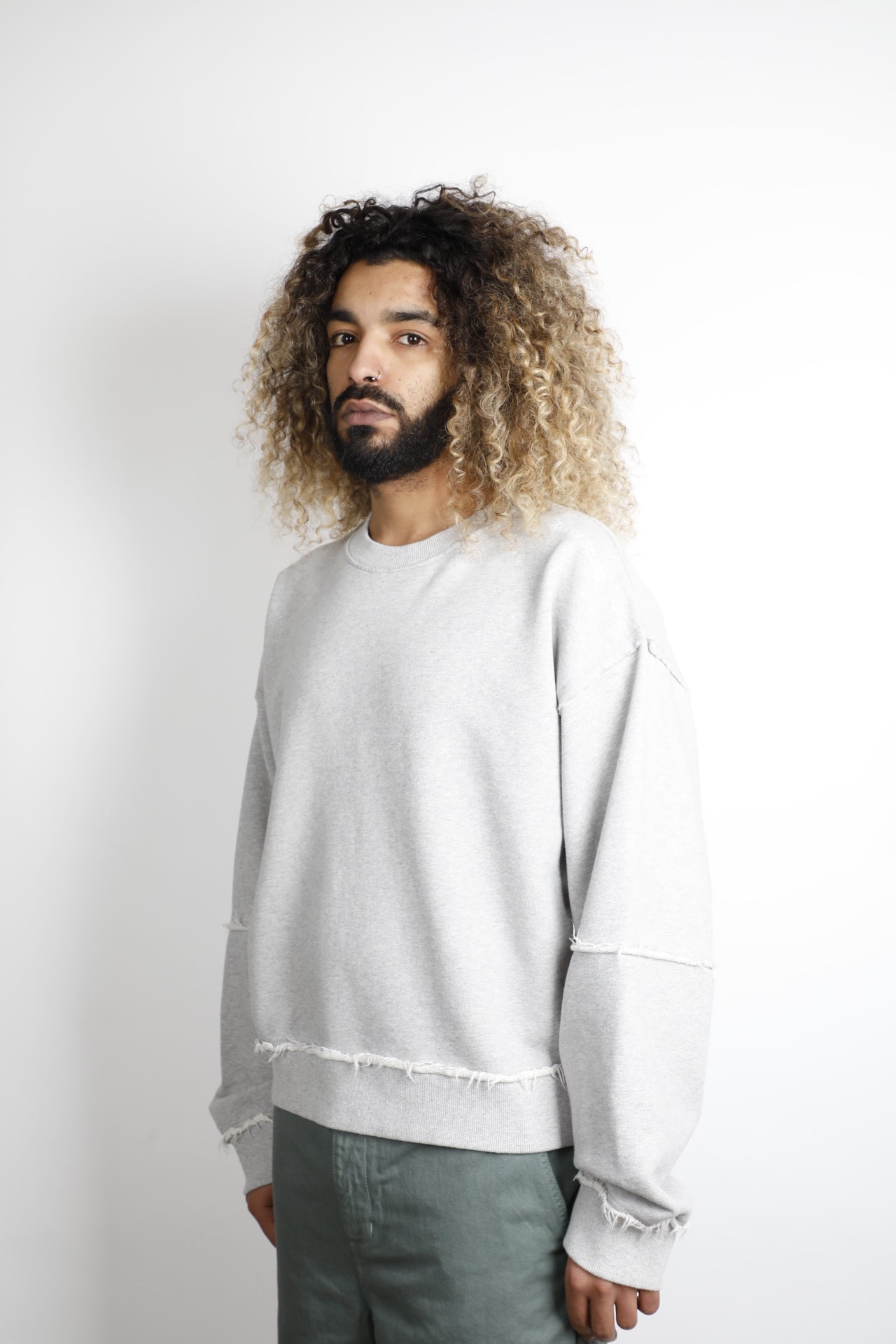 PANELLED CREW NECK