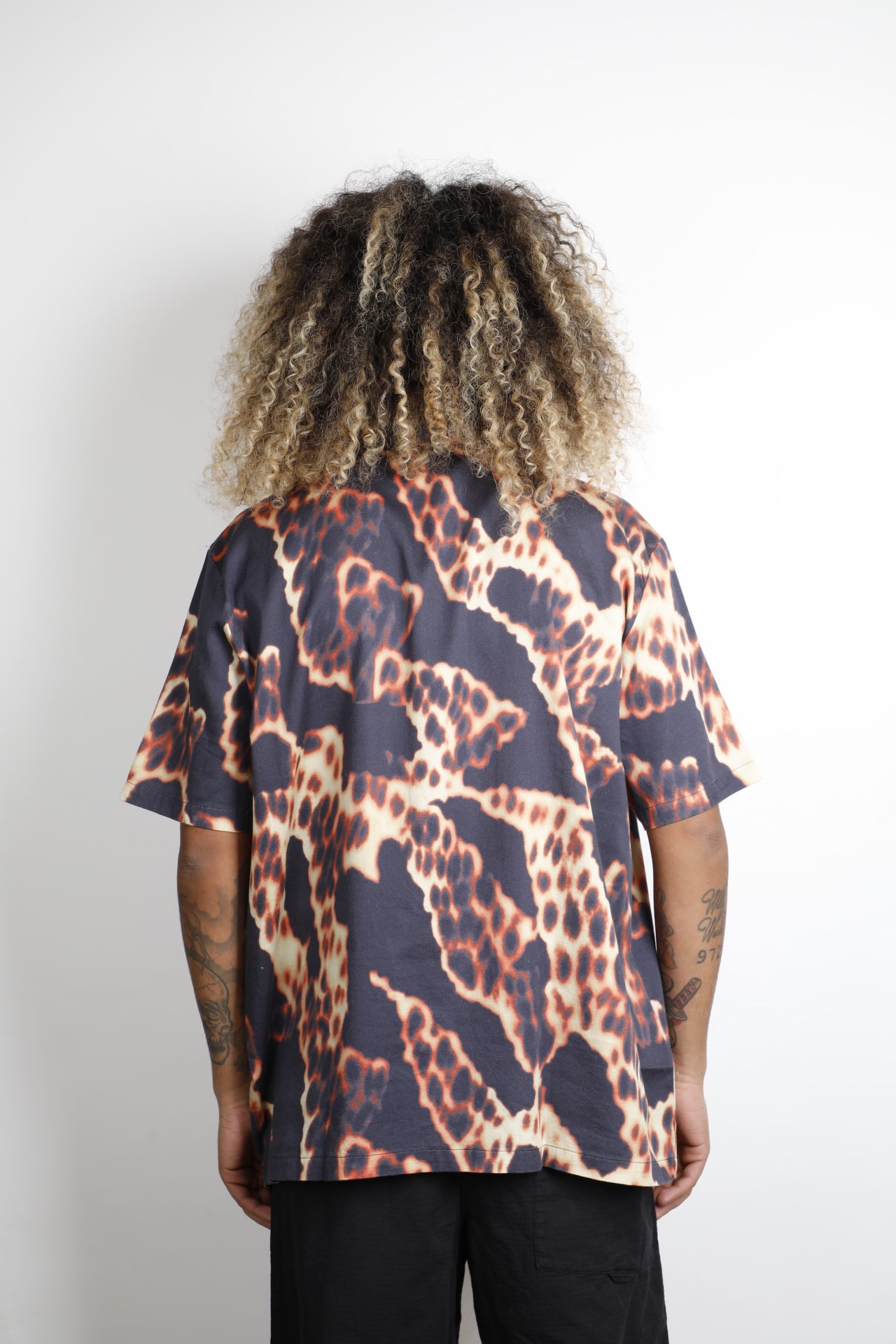 YAKEDO SHIRT SS AOP SATEEN