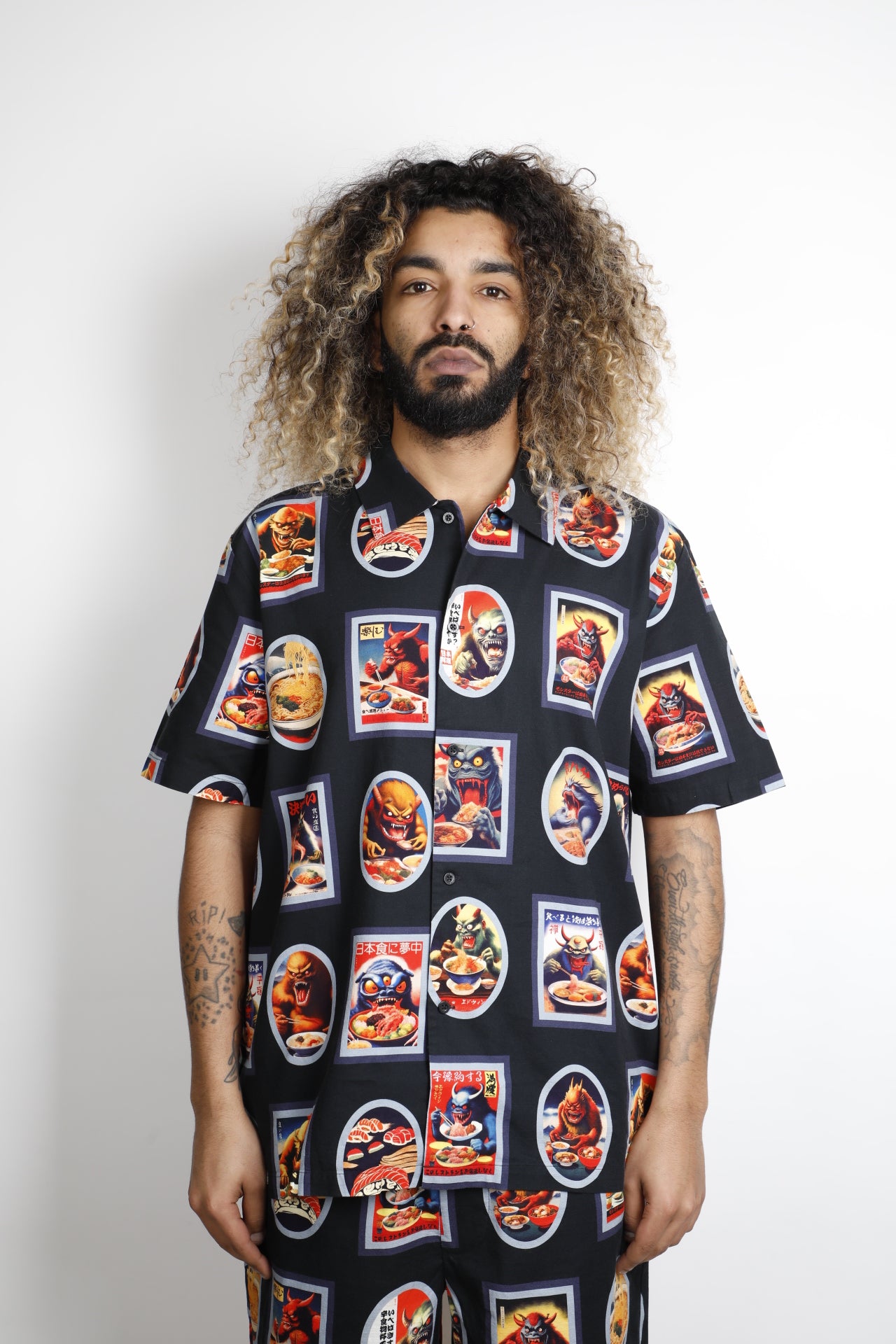 HARA HACHI BUN ME SHIRT SS AOP CREPE