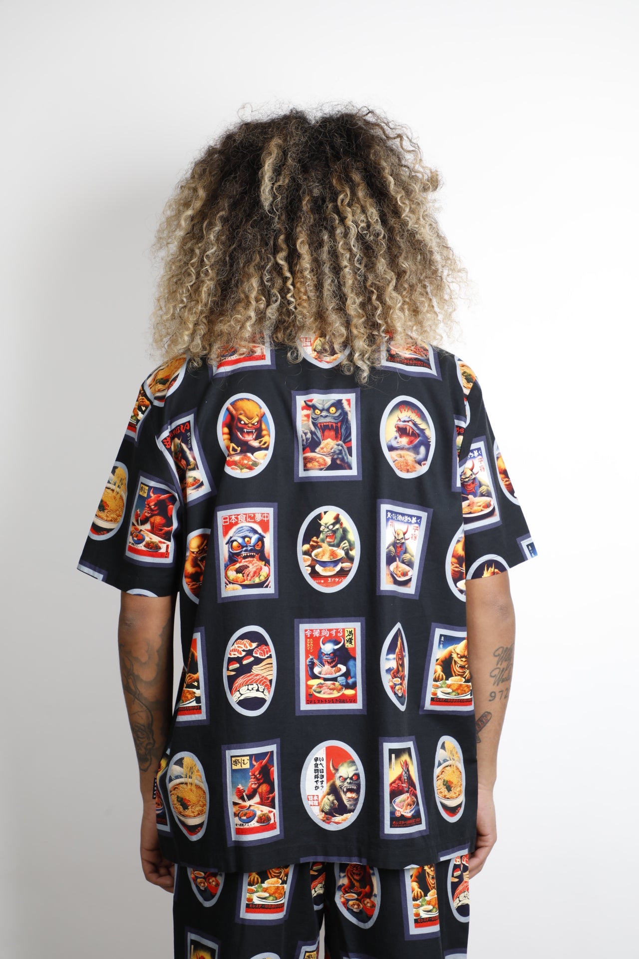 HARA HACHI BUN ME SHIRT SS AOP CREPE