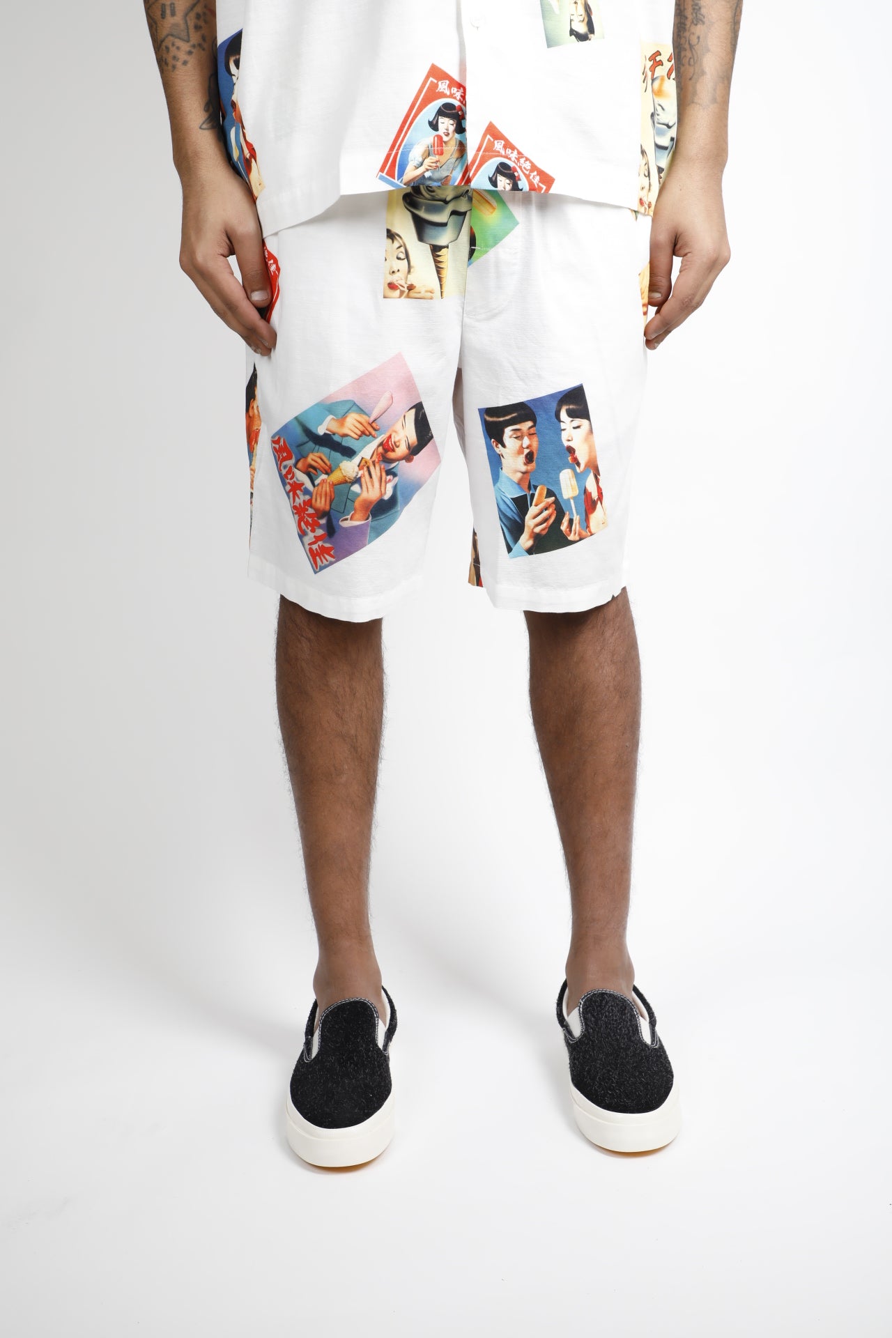 AISUKURIMU SHORT AOP CREPE