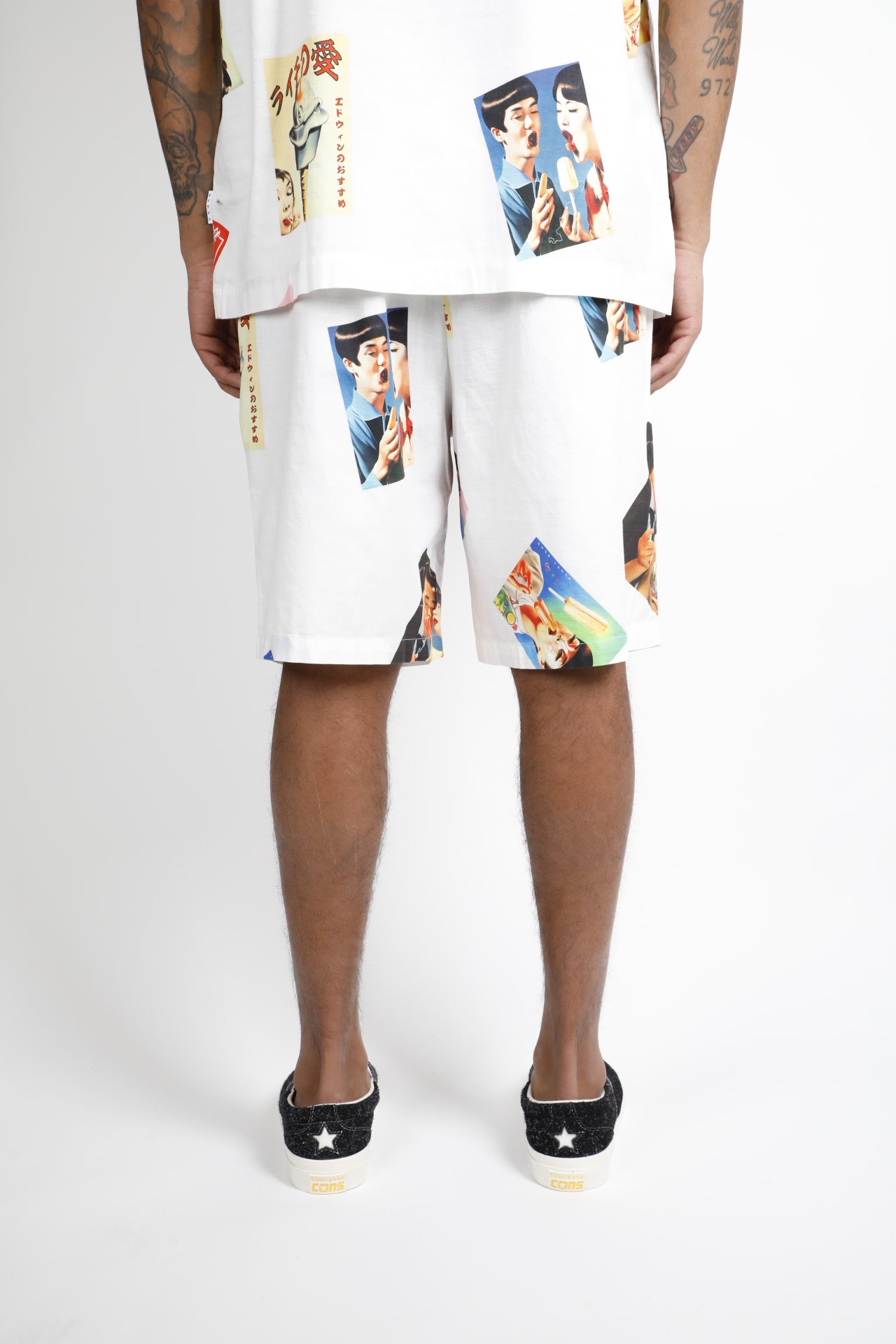 AISUKURIMU SHORT AOP CREPE