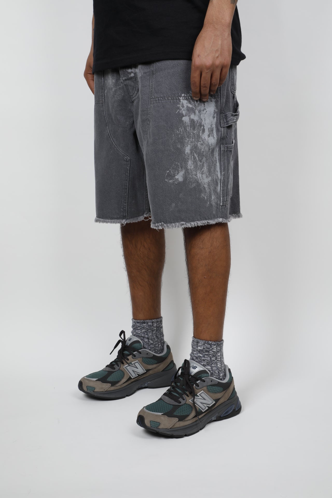 LOOSE JEANS SHORTS PAINT