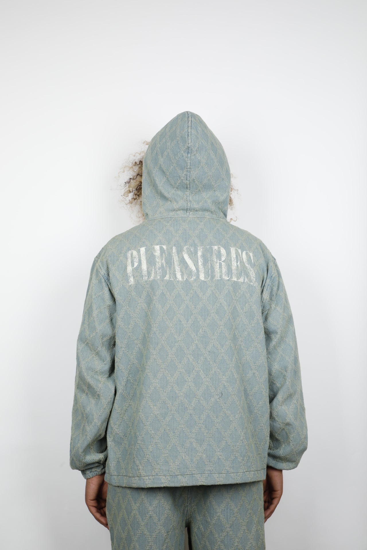 DIAMOND JACQUARD ZIP HOODIE