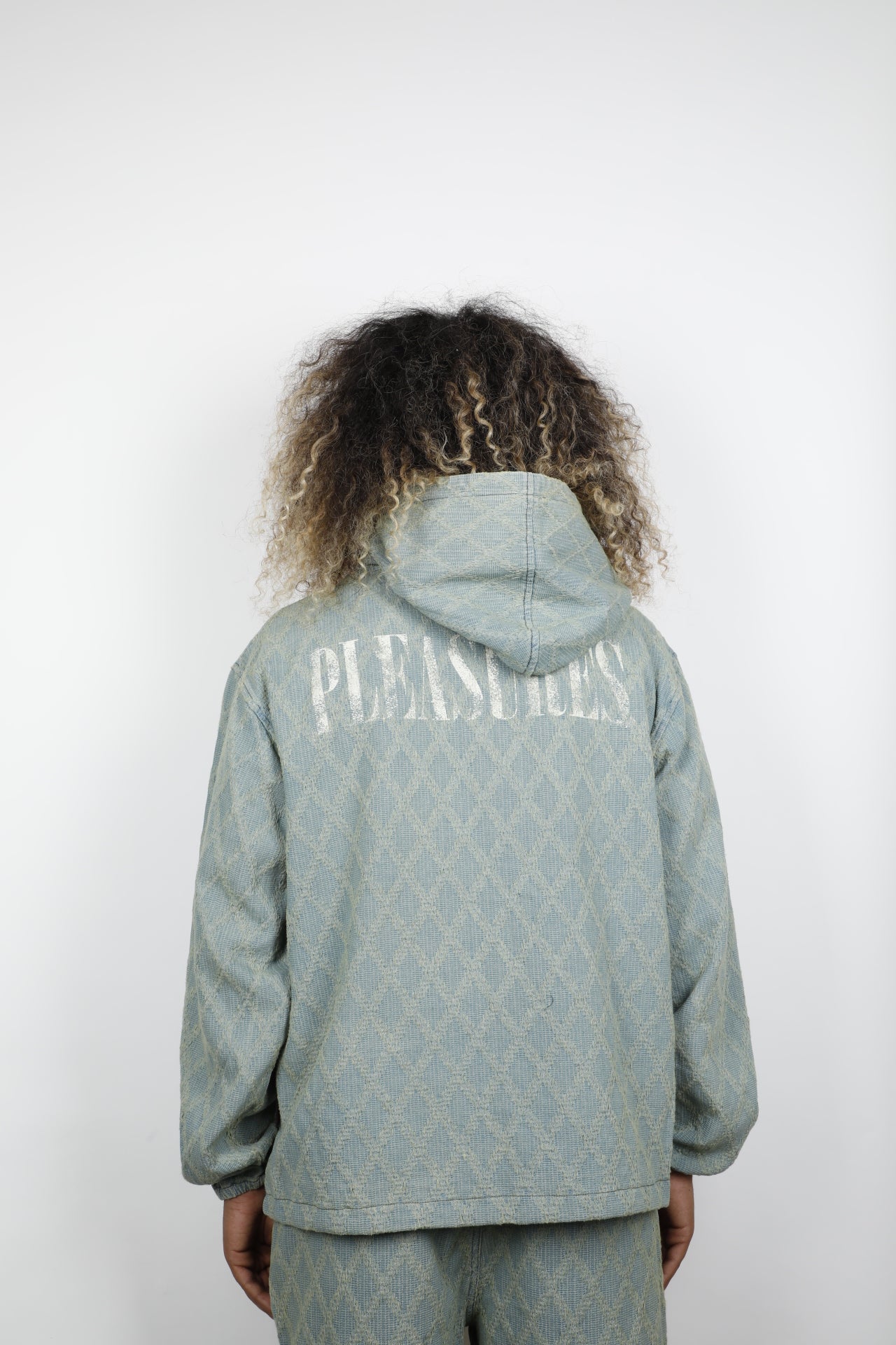 DIAMOND JACQUARD ZIP HOODIE