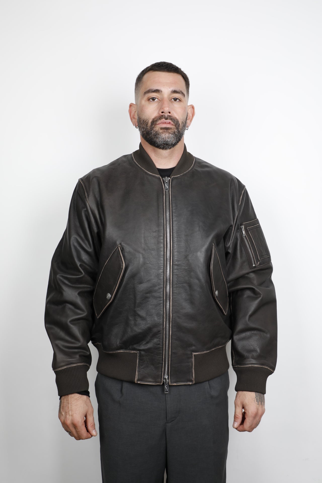 LEATHER FLIGHT JACKET