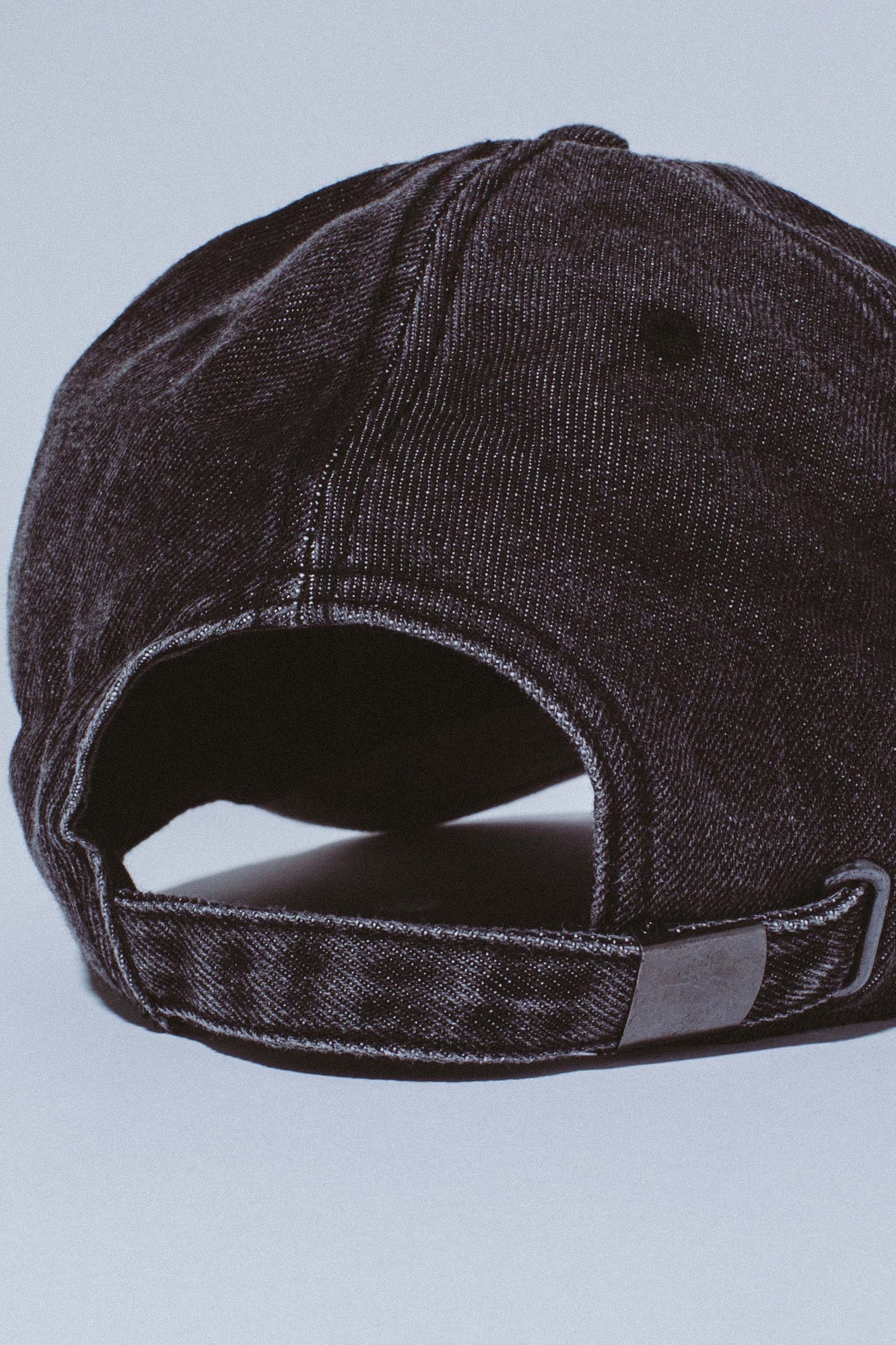 THREE SPIRAL WASHED DENIM 6-PANEL HAT