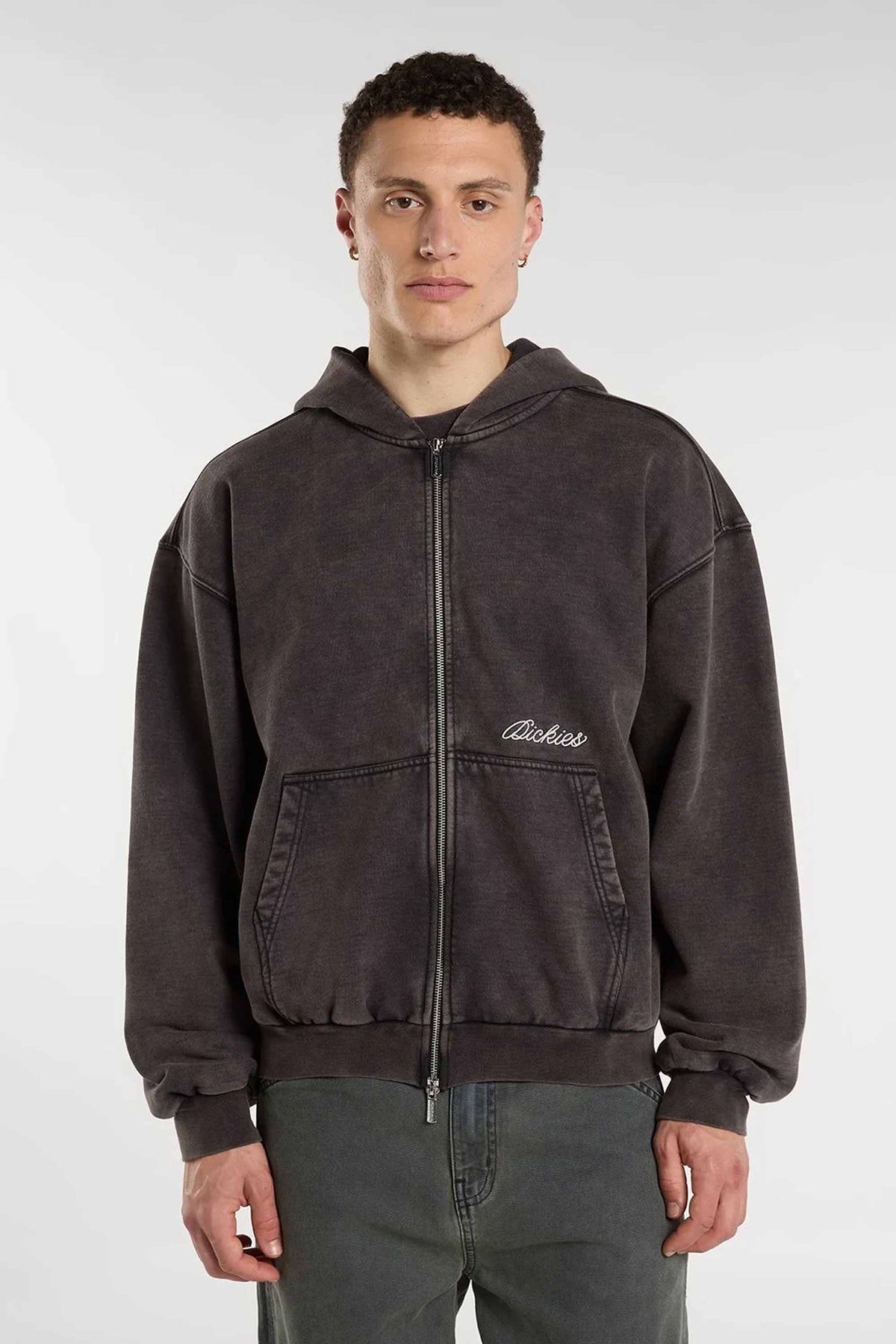 BAKER ZIPPED HOODIE BLACK