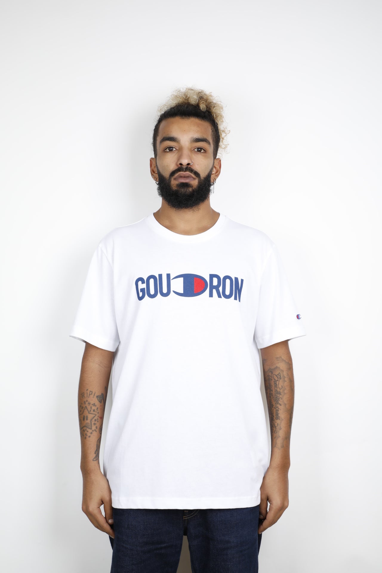 GOUDRON X CHAMPION LOGO T-SHIRT