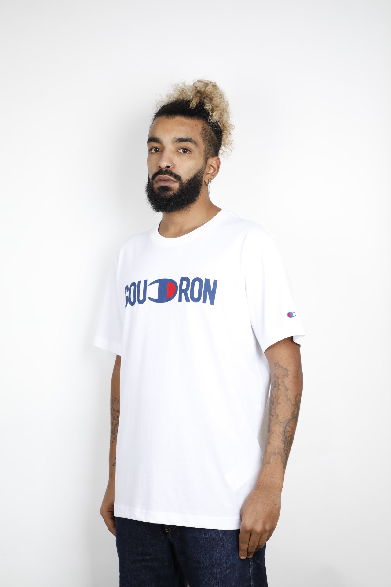 GOUDRON X CHAMPION LOGO T-SHIRT