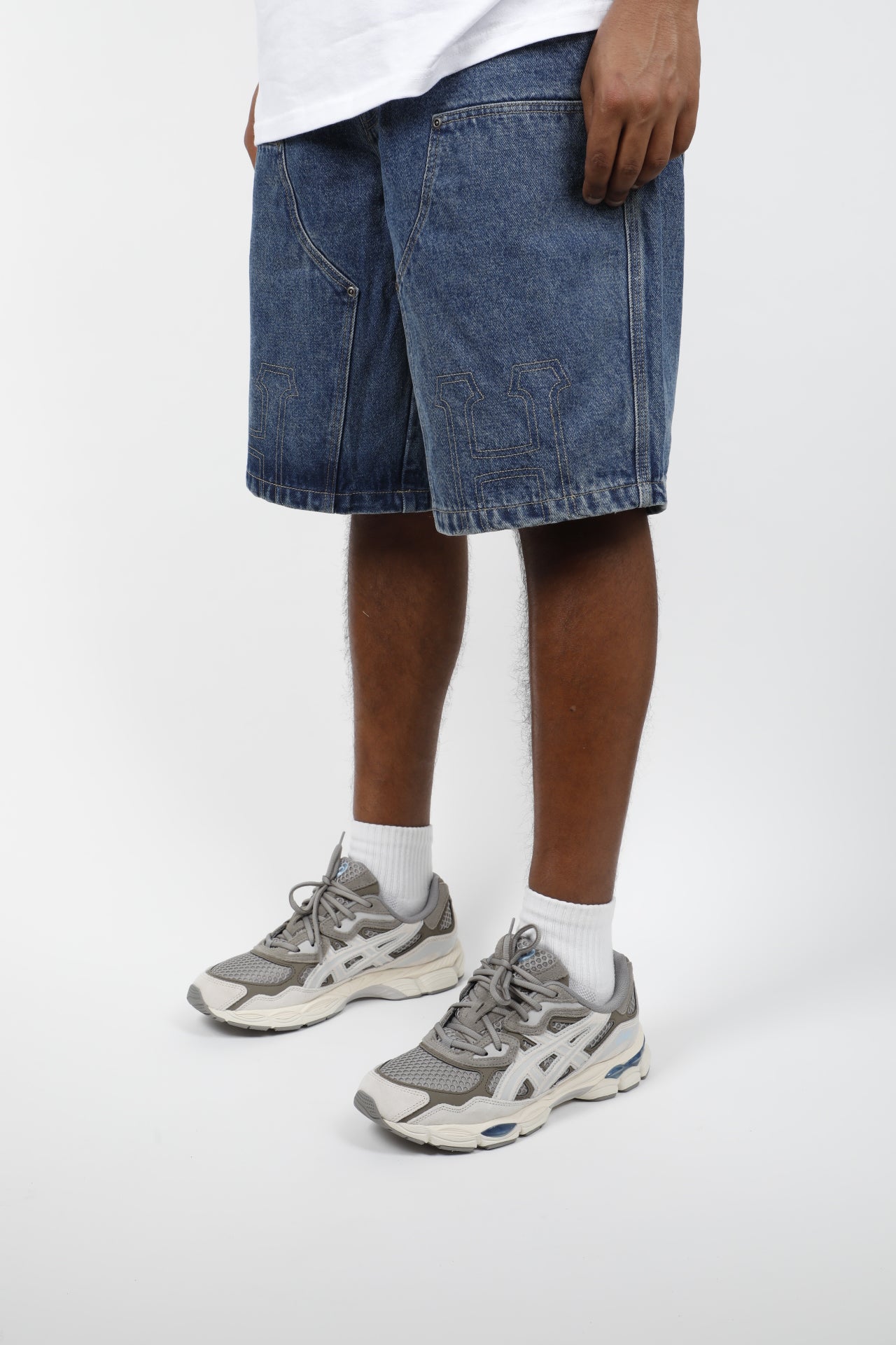 SHORT CLASSIC H DOUBLE KNEE DENIM