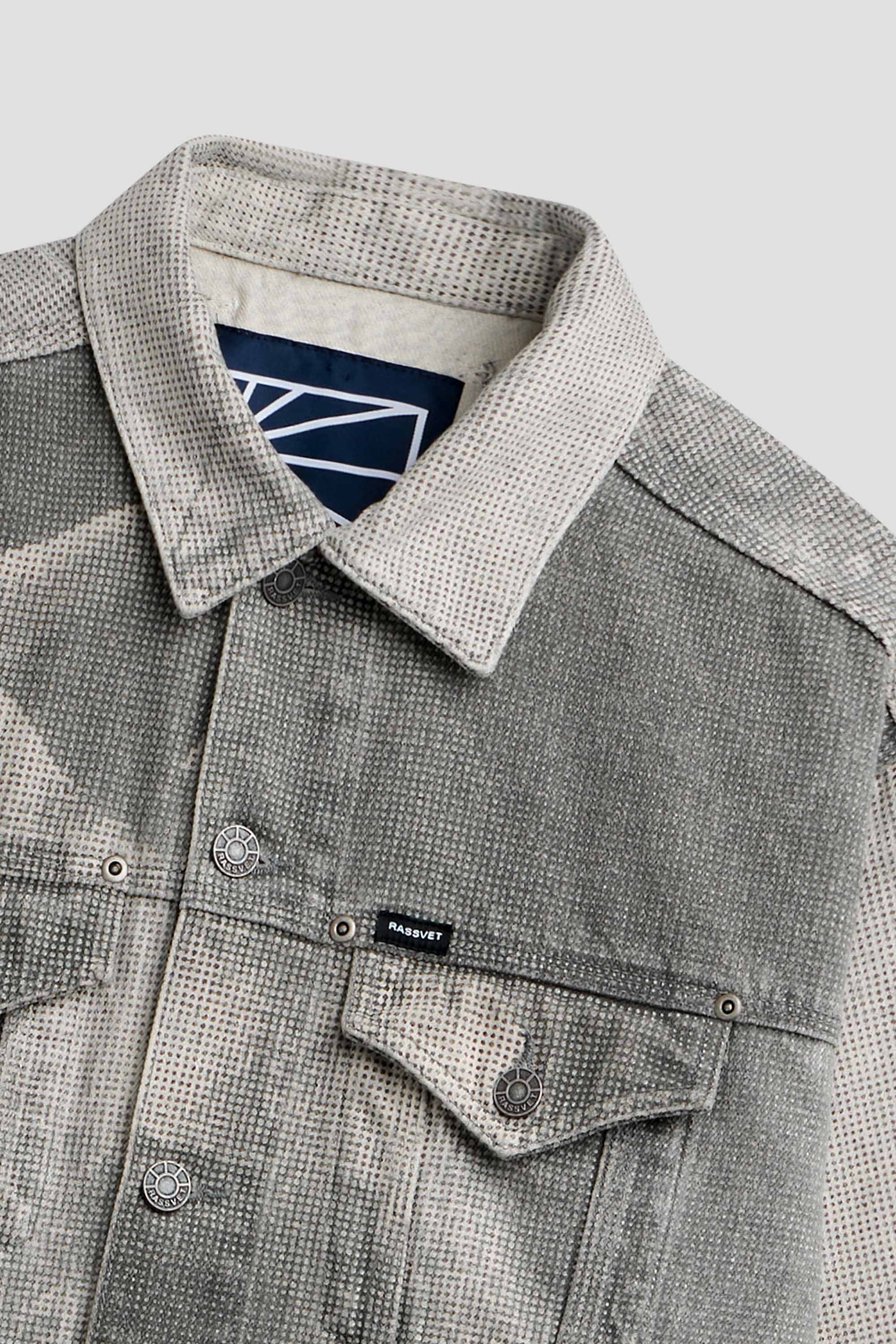 MEN LOOSE FIT NYMPH DENIM TRUCKER JACKET BLACK