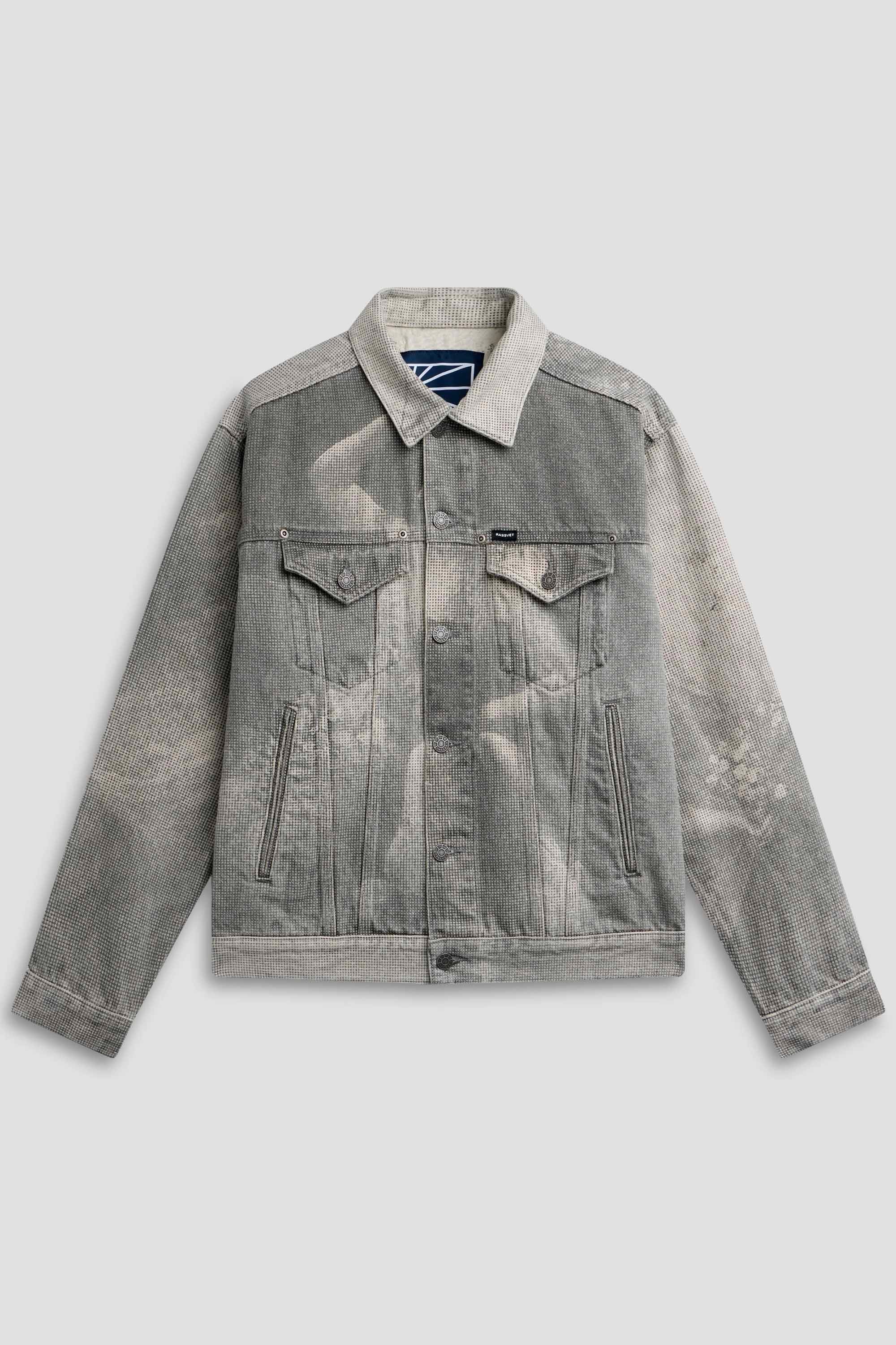 MEN LOOSE FIT NYMPH DENIM TRUCKER JACKET BLACK